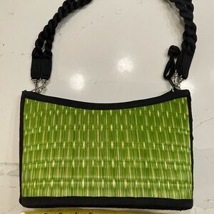 Green Woven Women's Bag
